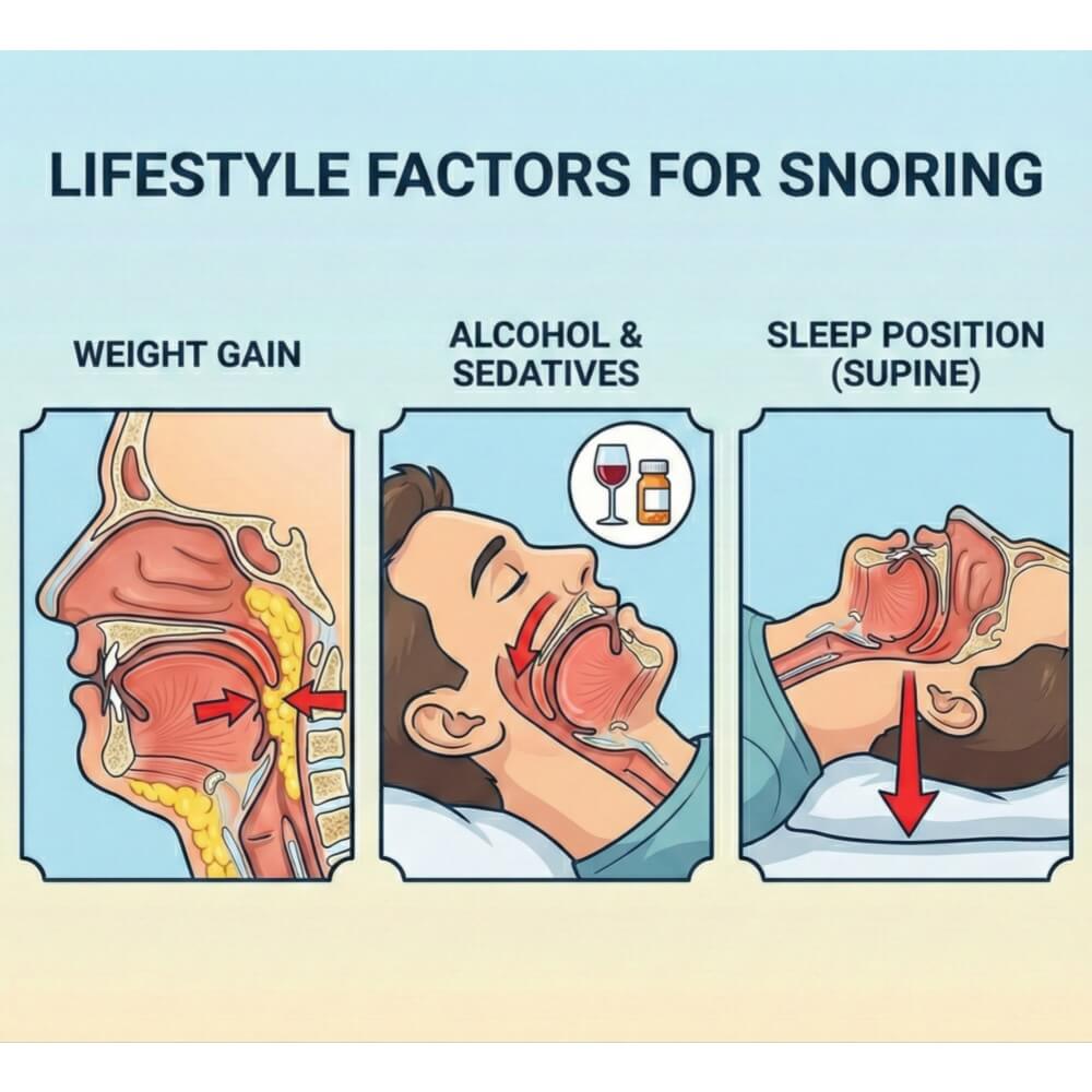 Lifestyle factors that impact snoring
