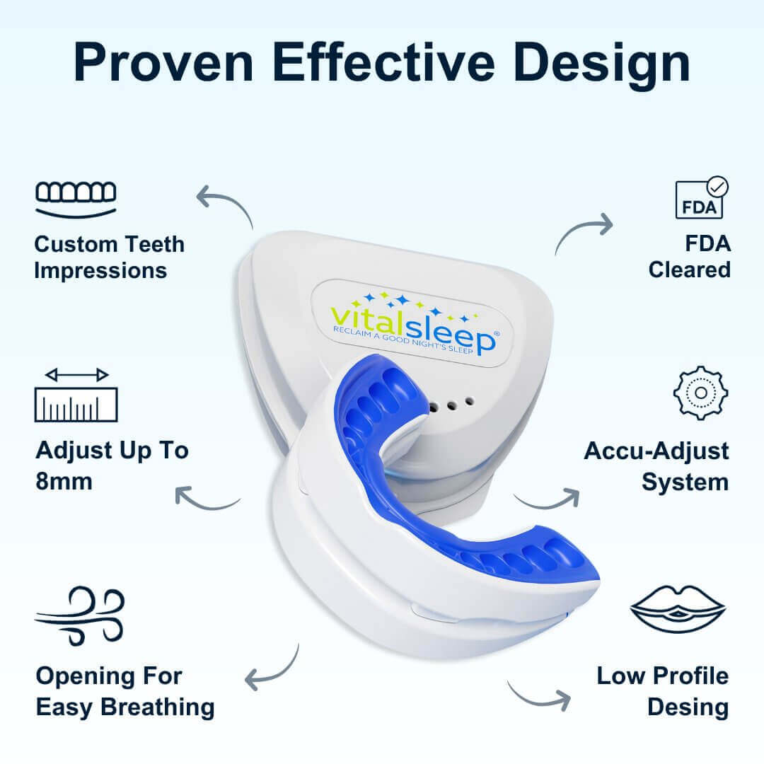 VitalSleep improves airflow by advancing the jaw