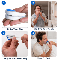 Steps for fitting and adjusting a snoring mouthpiece