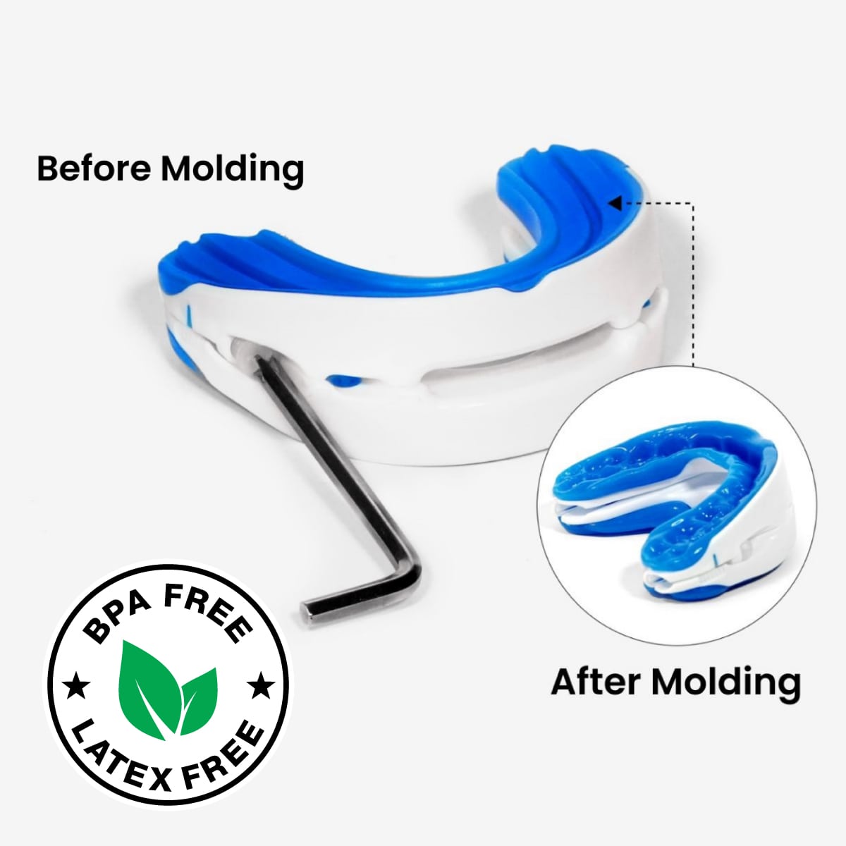 molded mouthpiece for snoring bpa and latex free