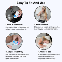 Before and after snoring relief with VitalSleep with instructions