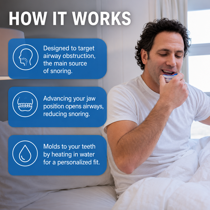 Moldable snoring mouthpiece for adults