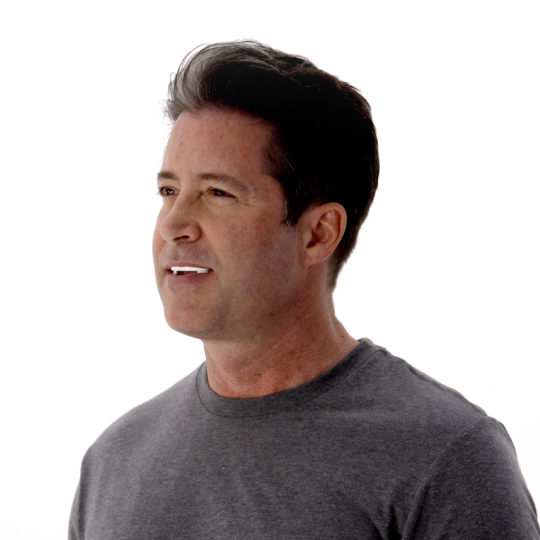 man wearing snore guard