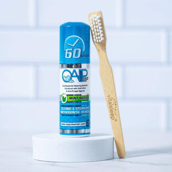 OAP cleaner bottle for oral appliance hygiene