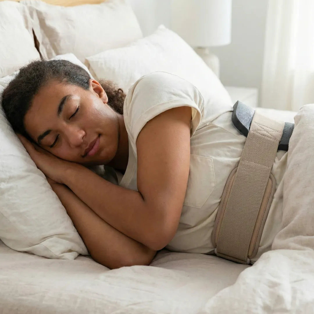 woman sleeping on side