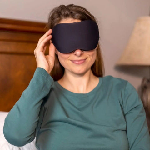 sleep mask on face