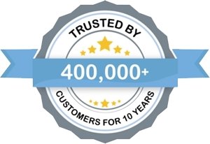 Trusted by 400,000 plus customers for 10 Years